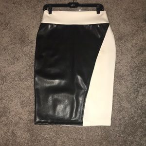 Thalia Sodi Faux Snake Accented Skirt